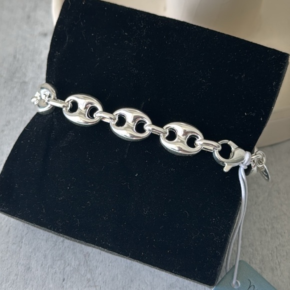 Mia Fiore Elegant Silver Plated Brass Dyadema Polished Link Chain Bracelet - Picture 10 of 10